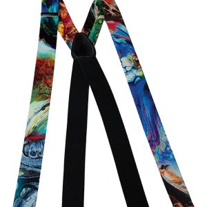 Multi Colored Suspender and Bow Hendrix